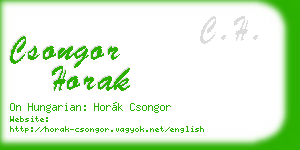 csongor horak business card