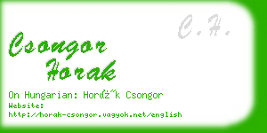 csongor horak business card